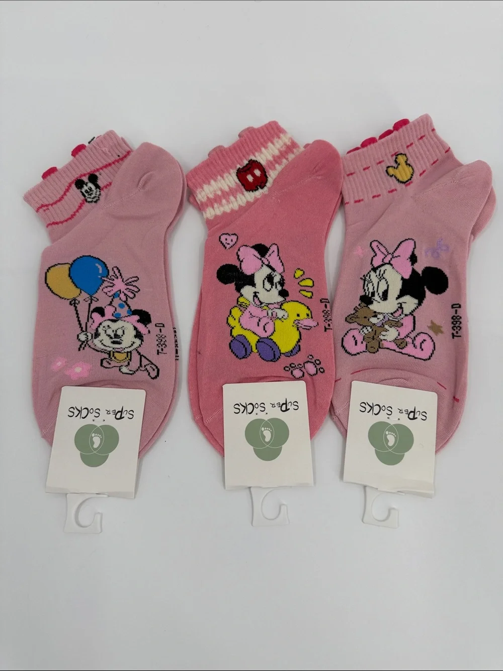Cute Pink Minnie Mouse Socks - Pack of 5
